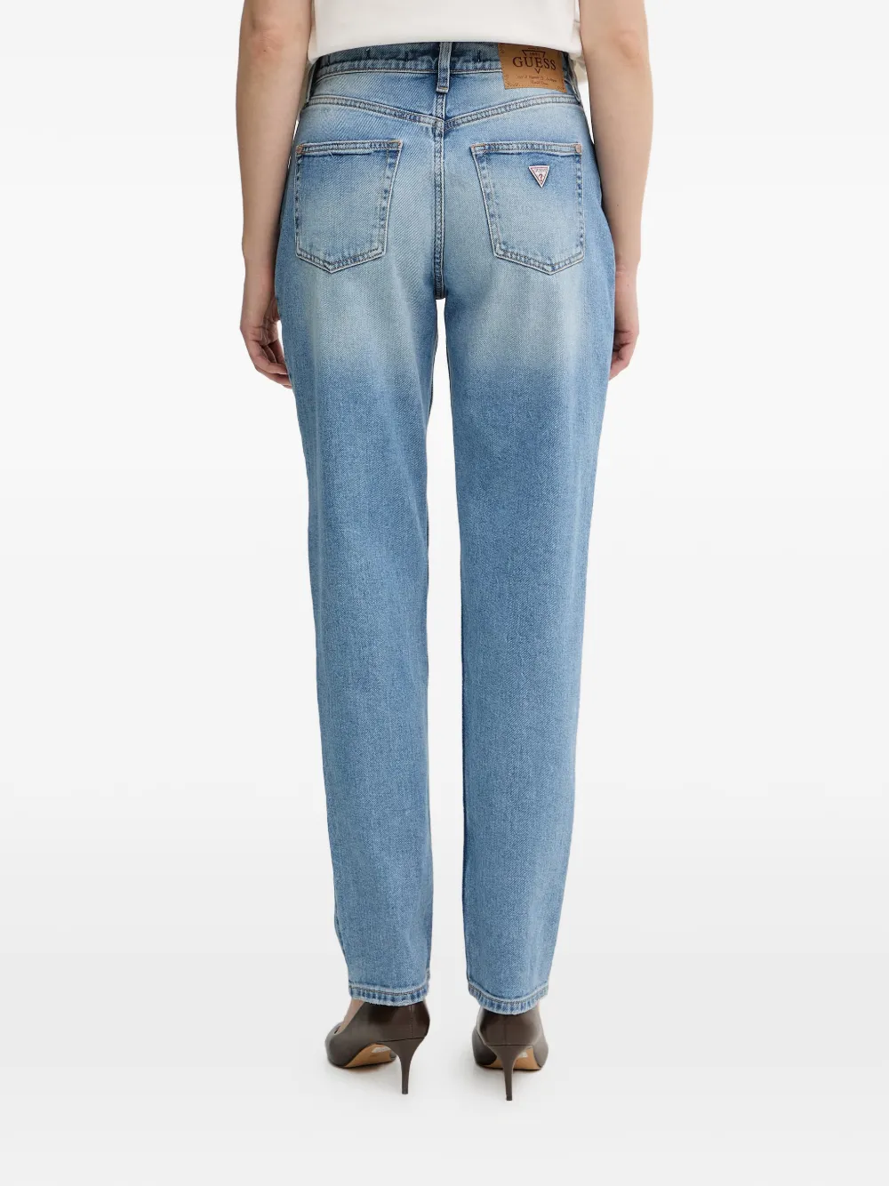 GUESS USA Jeans met logoplakkaat Blauw