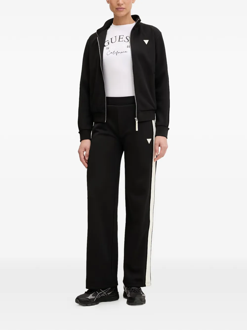 GUESS USA Marlene zip-up sweatshirt Zwart