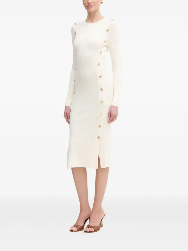 GUESS USA ribbed-knit Midi Dress | Neutrals | FARFETCH AO GUESS USA ribbed-knit Midi Dress | Neutrals | FARFETCH AO