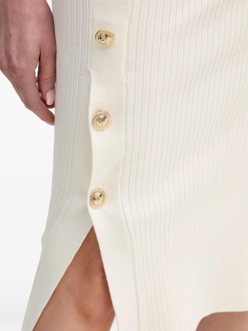 GUESS USA Ribgebreide midi-jurk Beige
