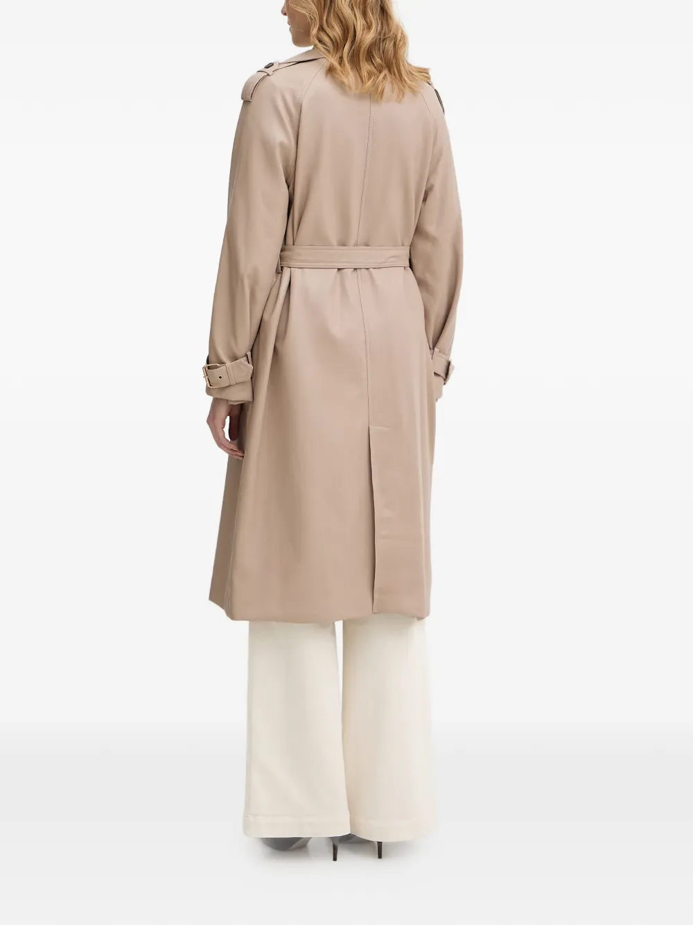 GUESS USA Trenchcoat met dubbele rij knopen en ceintuur Beige