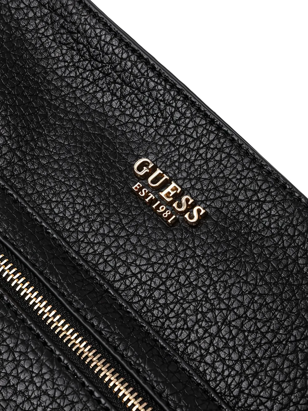 GUESS USA Shopper met ritszak en bewerkt effect Zwart