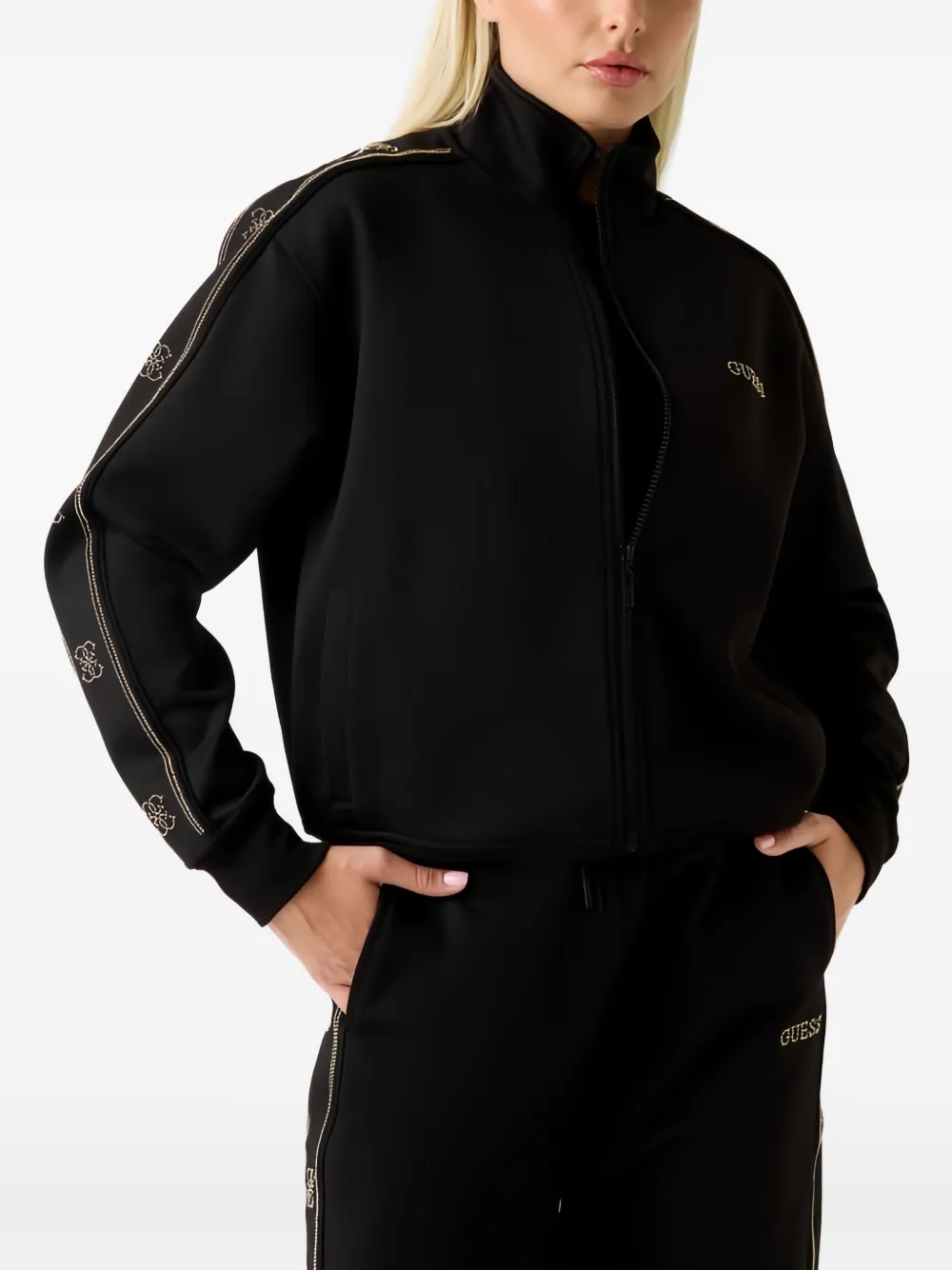GUESS USA Octavia sweater met rits Roze