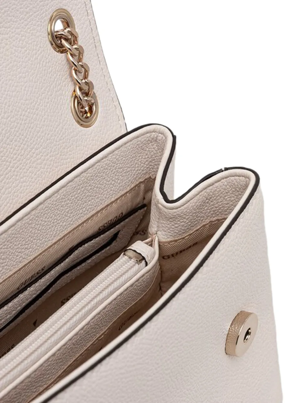 GUESS USA Yesba schouderband met kettingband Beige