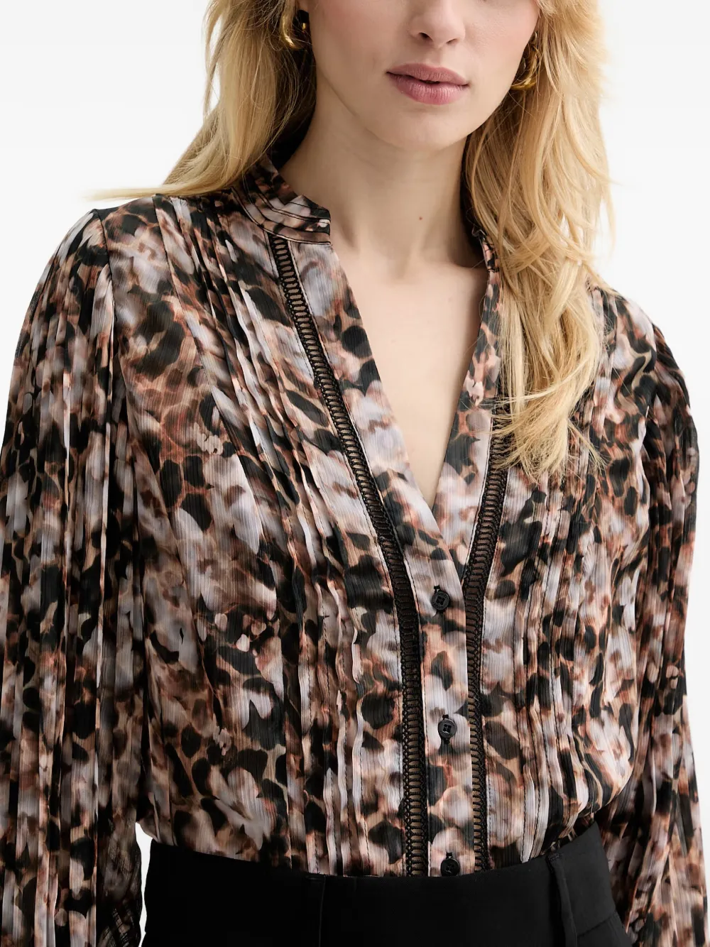 GUESS USA Shirt met knopen Beige