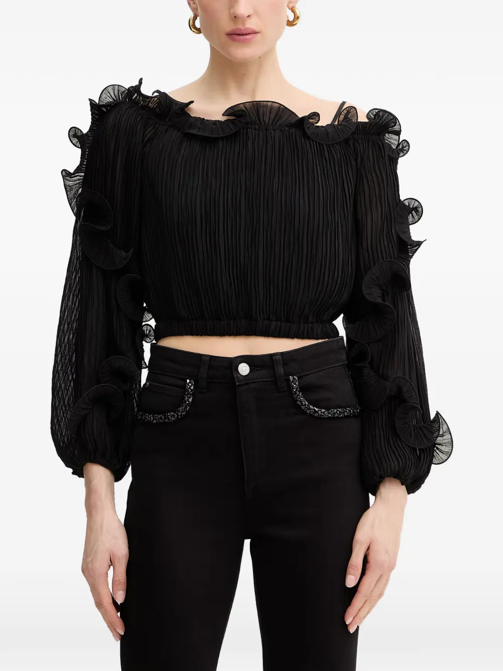GUESS USA chiffon blouse - Nero