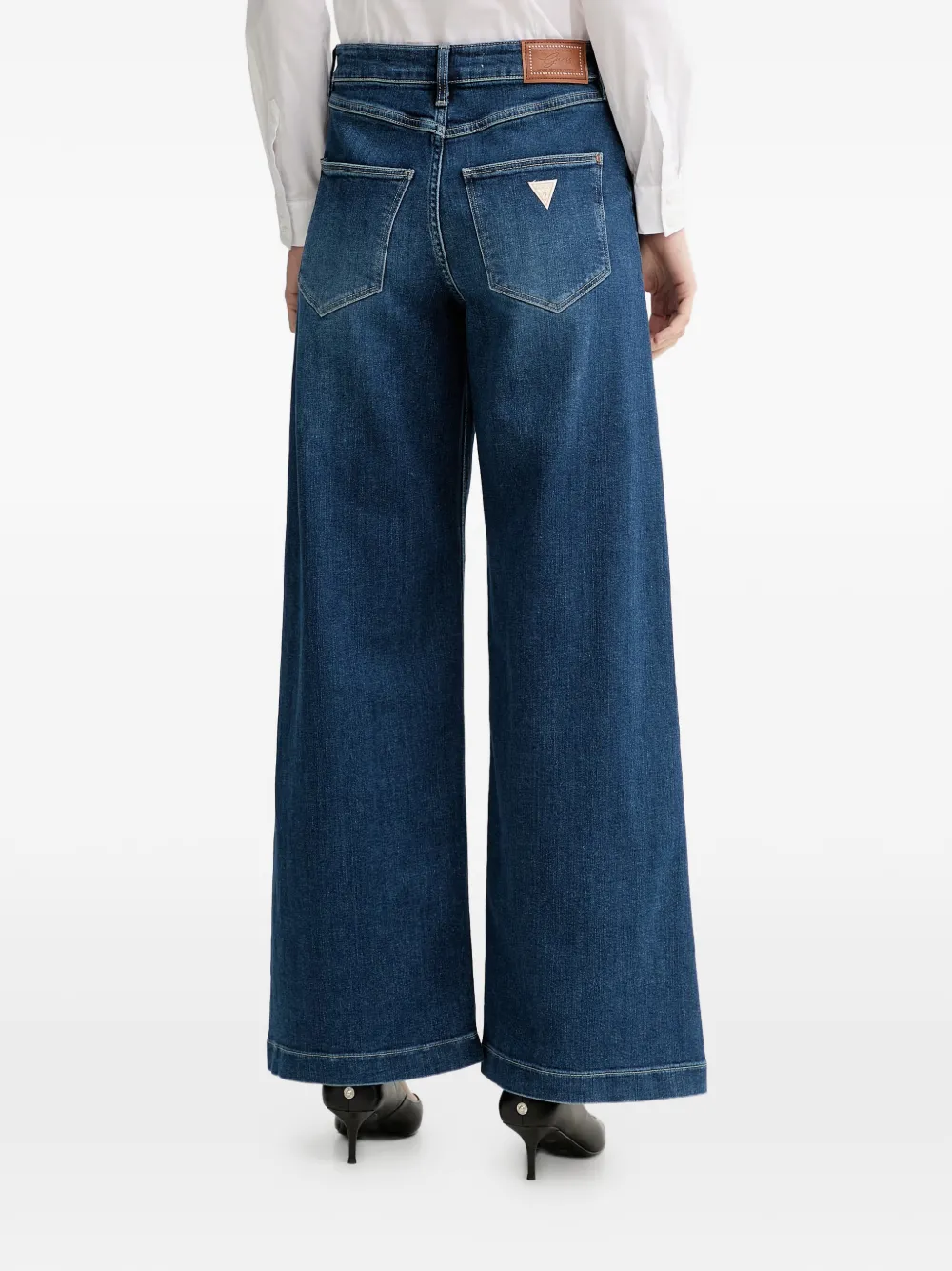 GUESS USA Bellagio broek met wijde pijpen Blauw