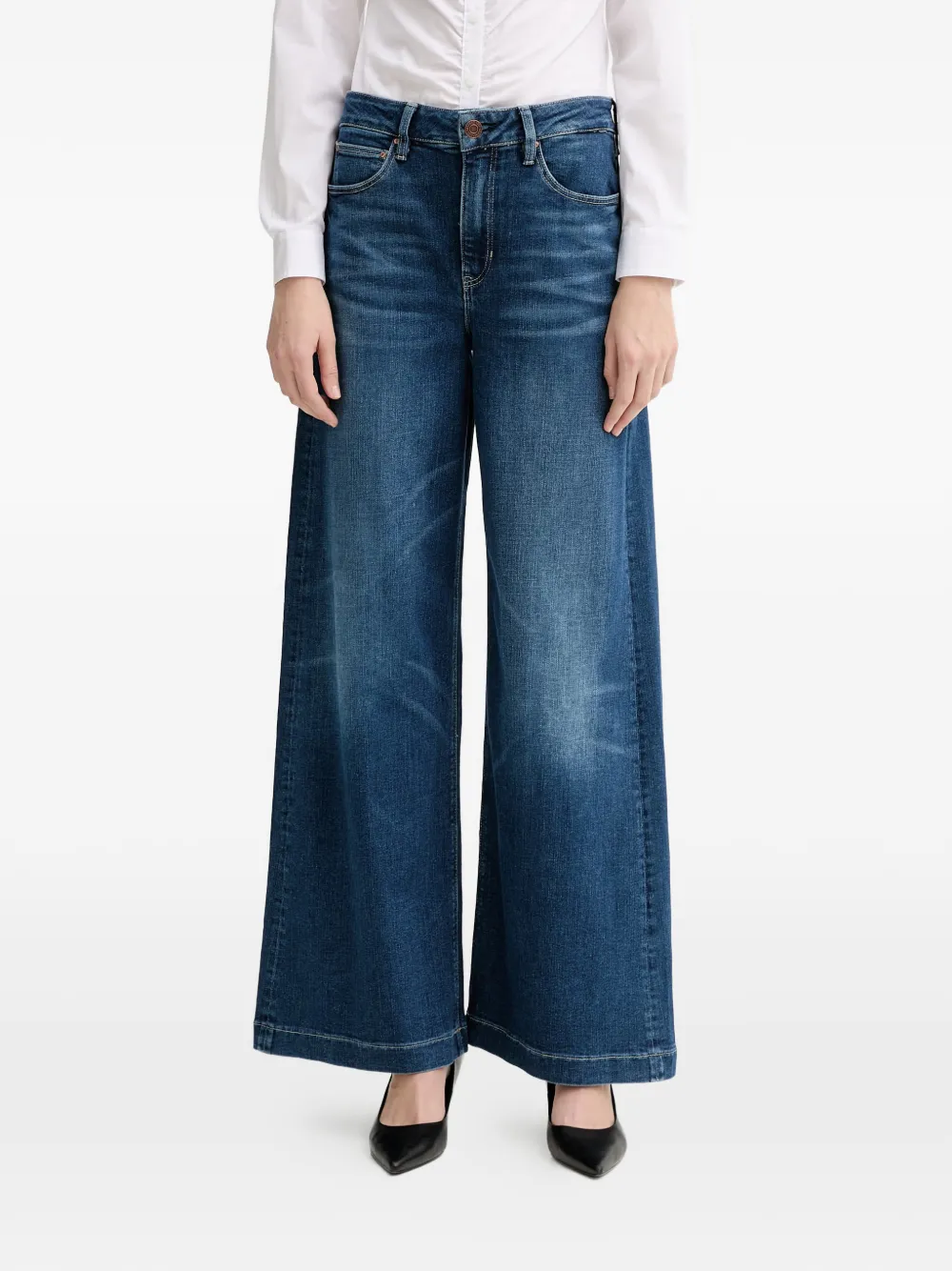 GUESS USA Bellagio wide leg trousers - Blu