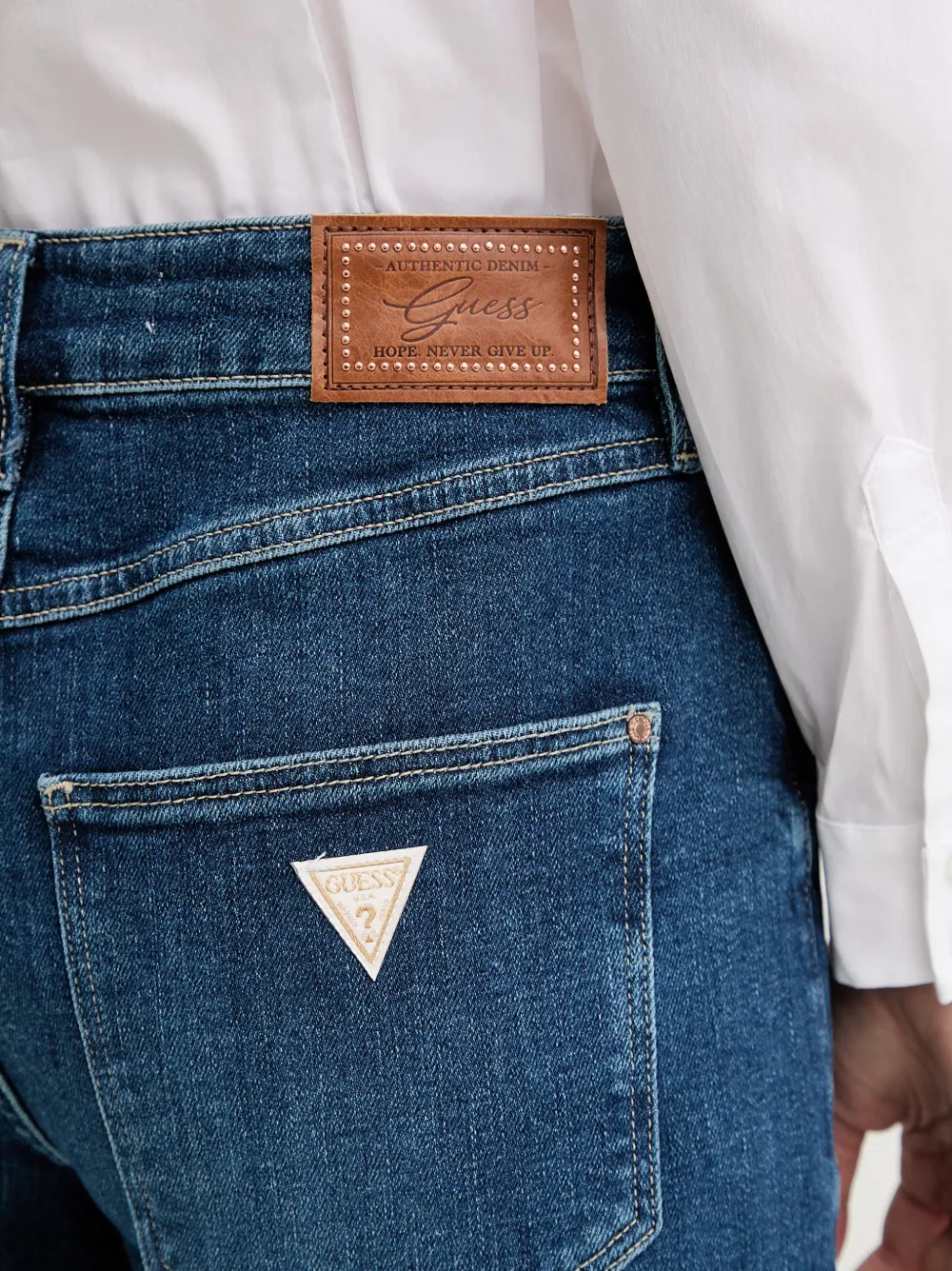 GUESS USA Bellagio broek met wijde pijpen Blauw