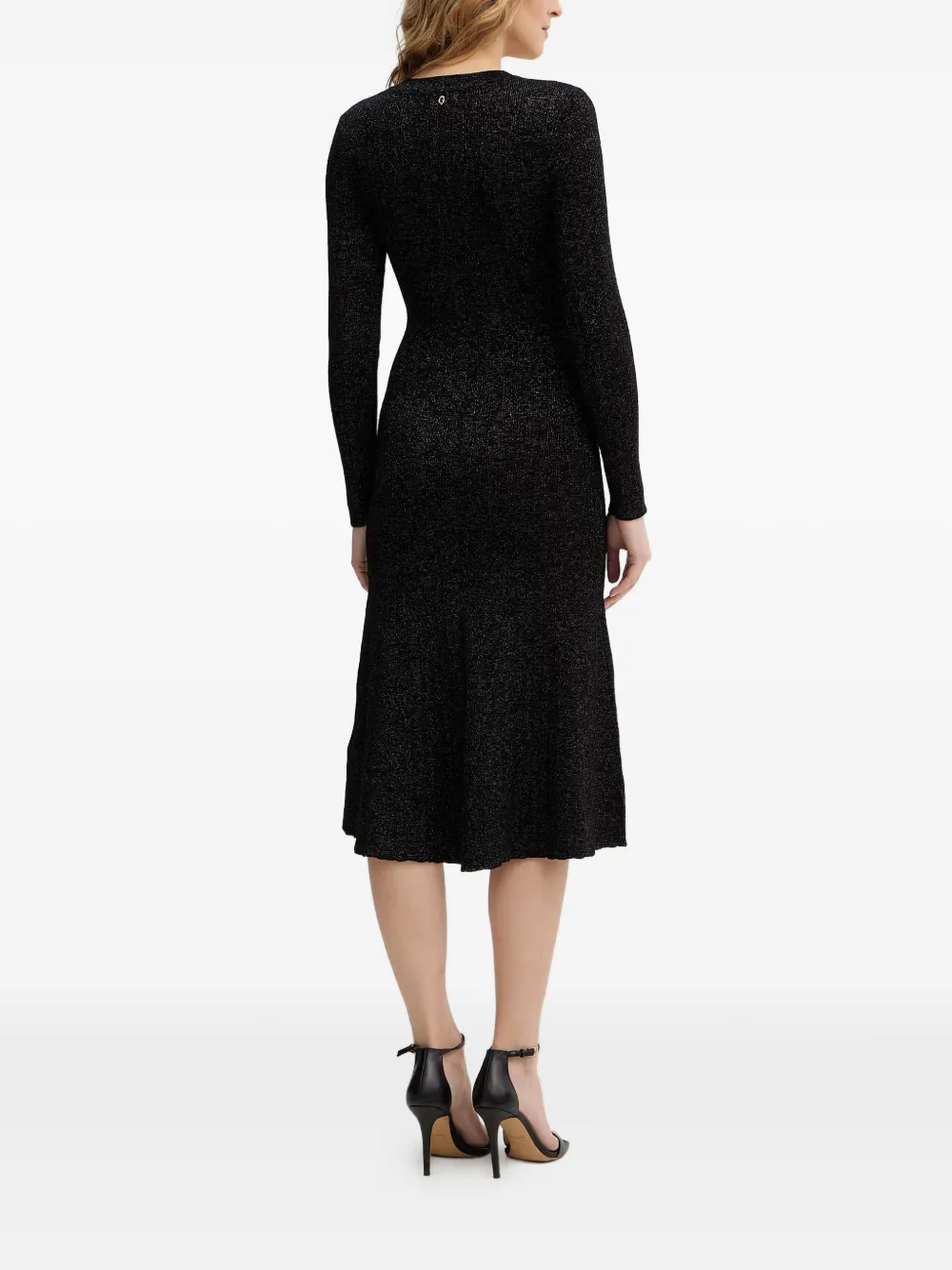 GUESS USA rib-knit midi dress Zwart