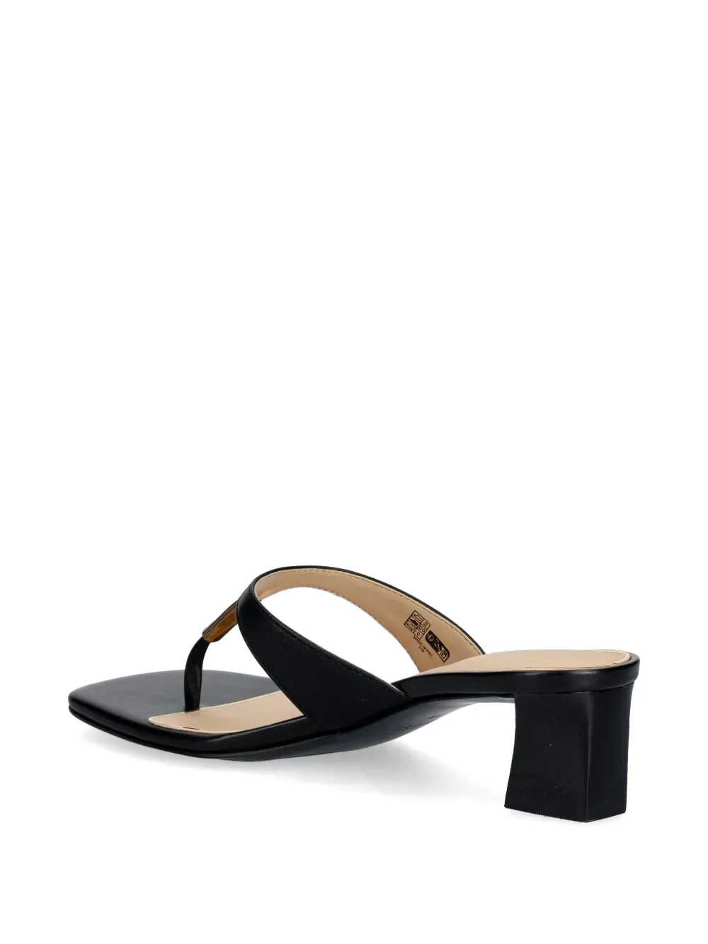 GUESS USA gold-tone hardware thong sandals Zwart