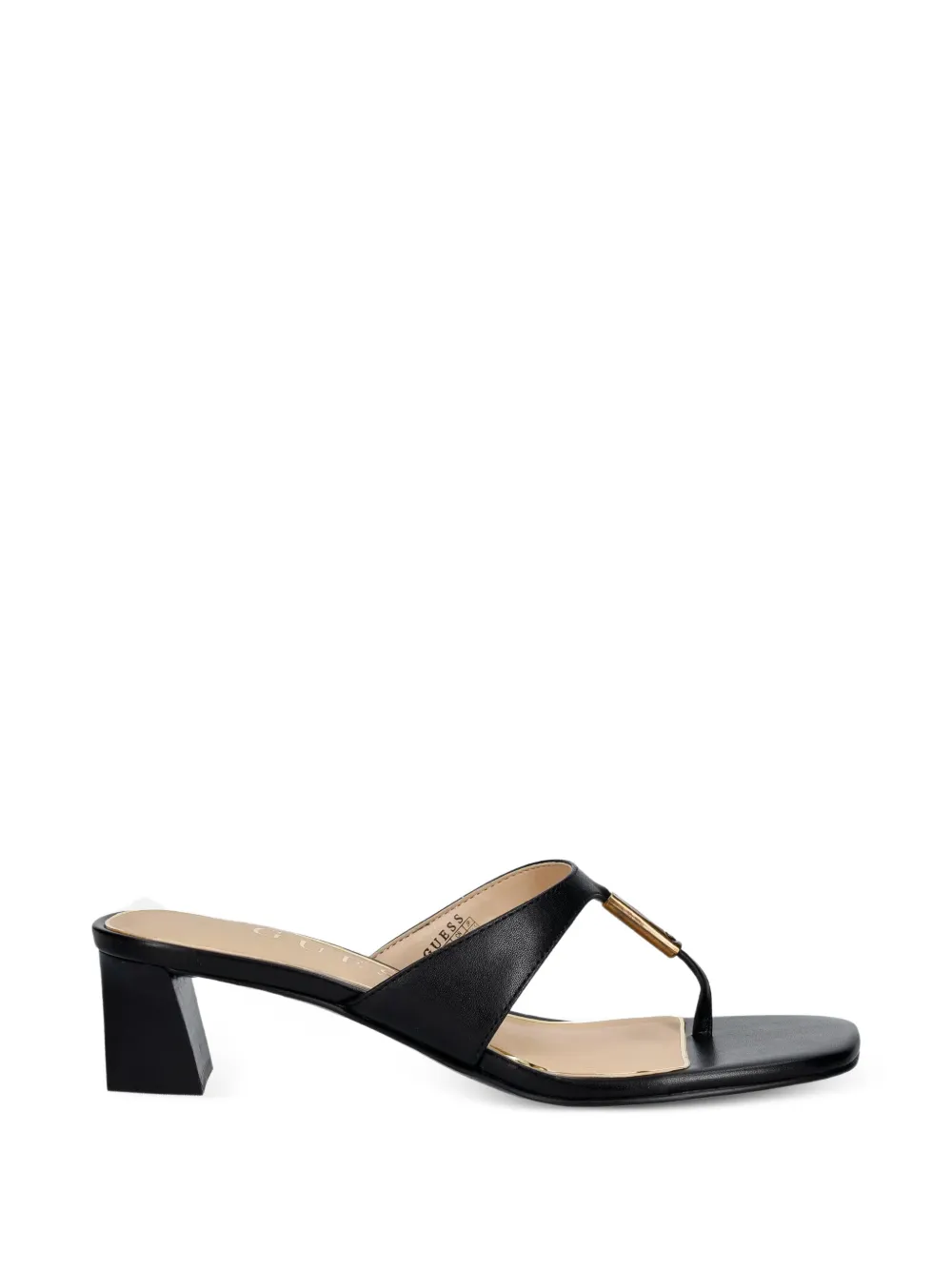 GUESS USA gold-tone hardware thong sandals - Nero