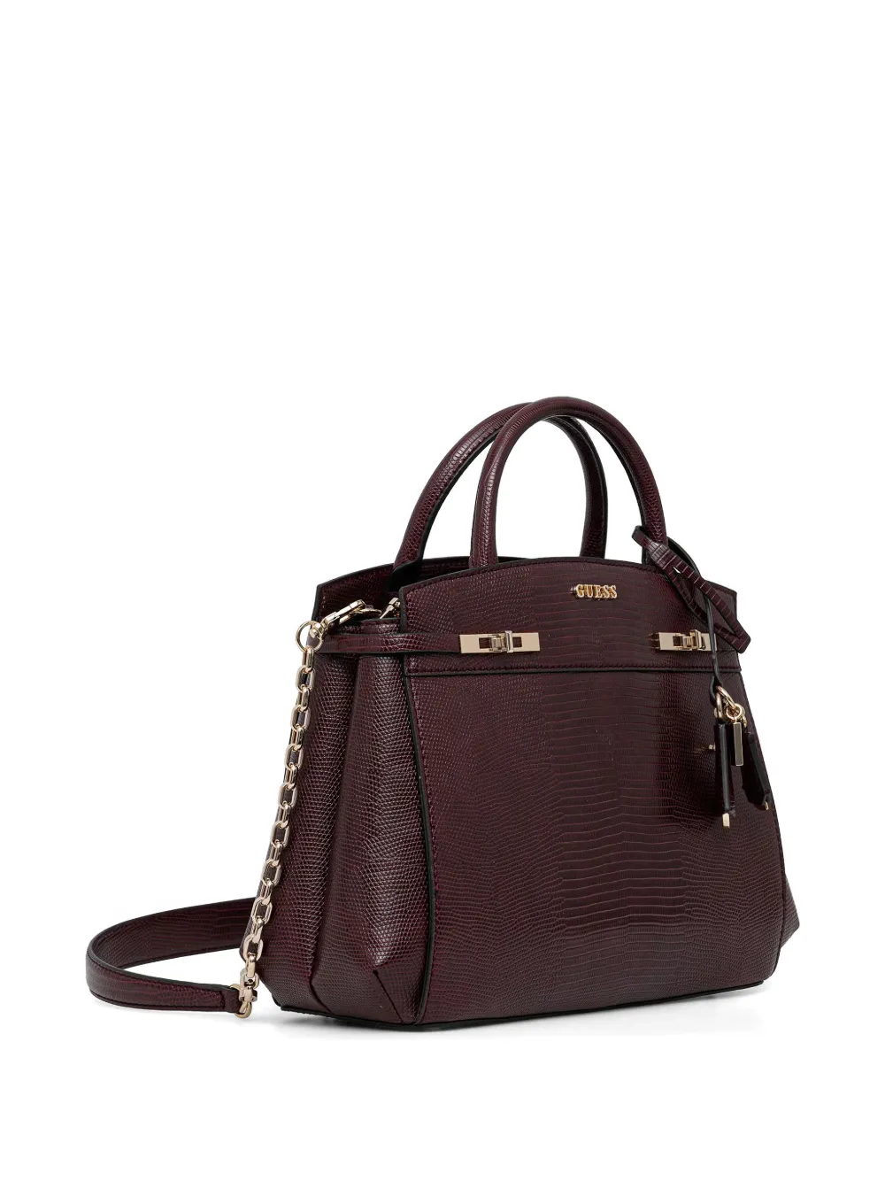 GUESS USA Melinda shopper met hagedissenhuid-effect Rood