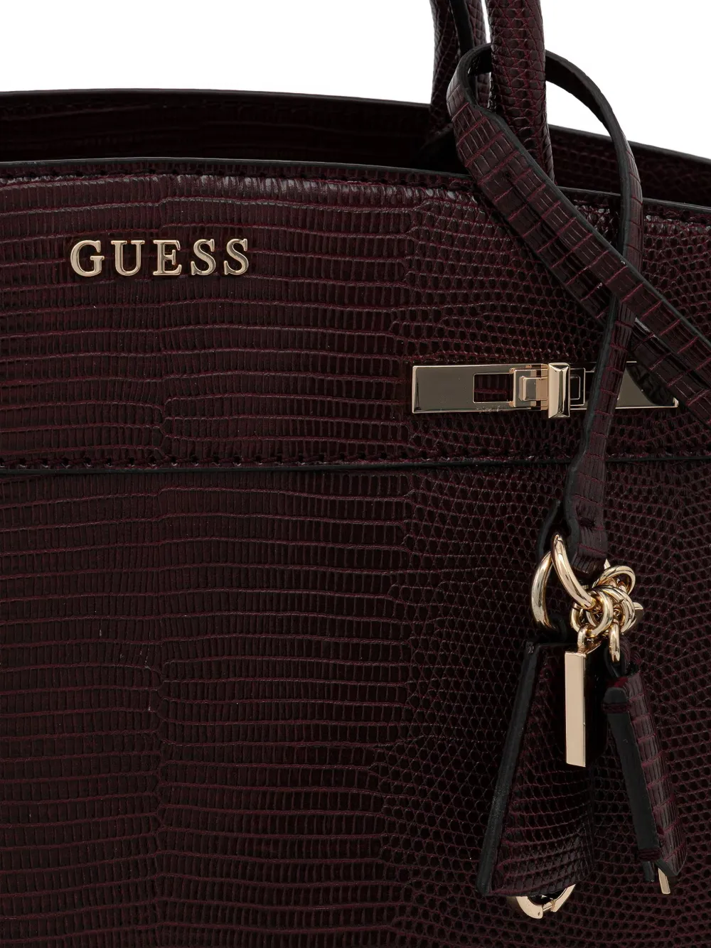 GUESS USA Melinda shopper met hagedissenhuid-effect Rood