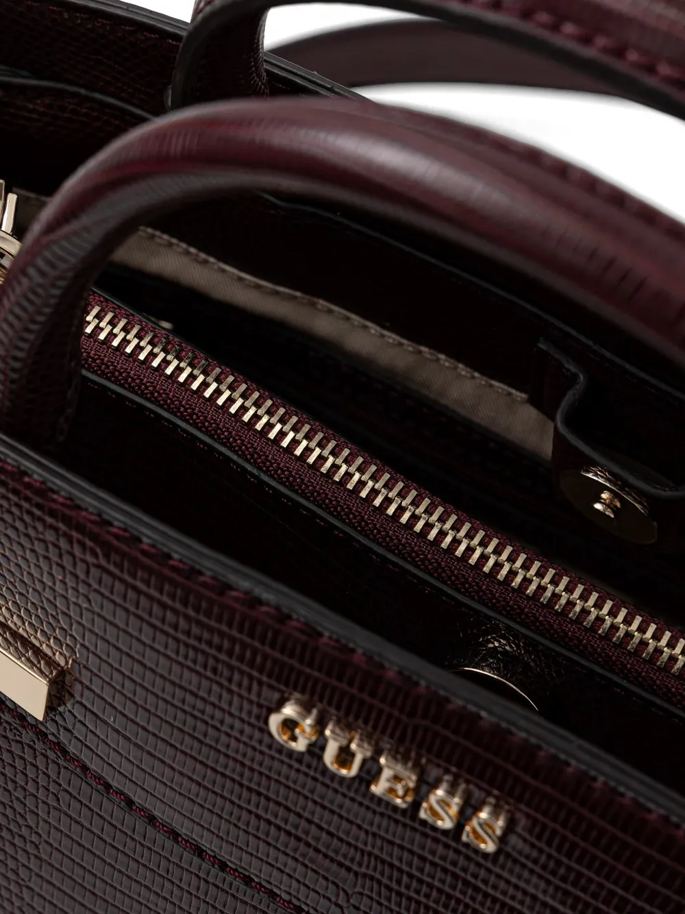 GUESS USA Melinda shopper met hagedissenhuid-effect Rood