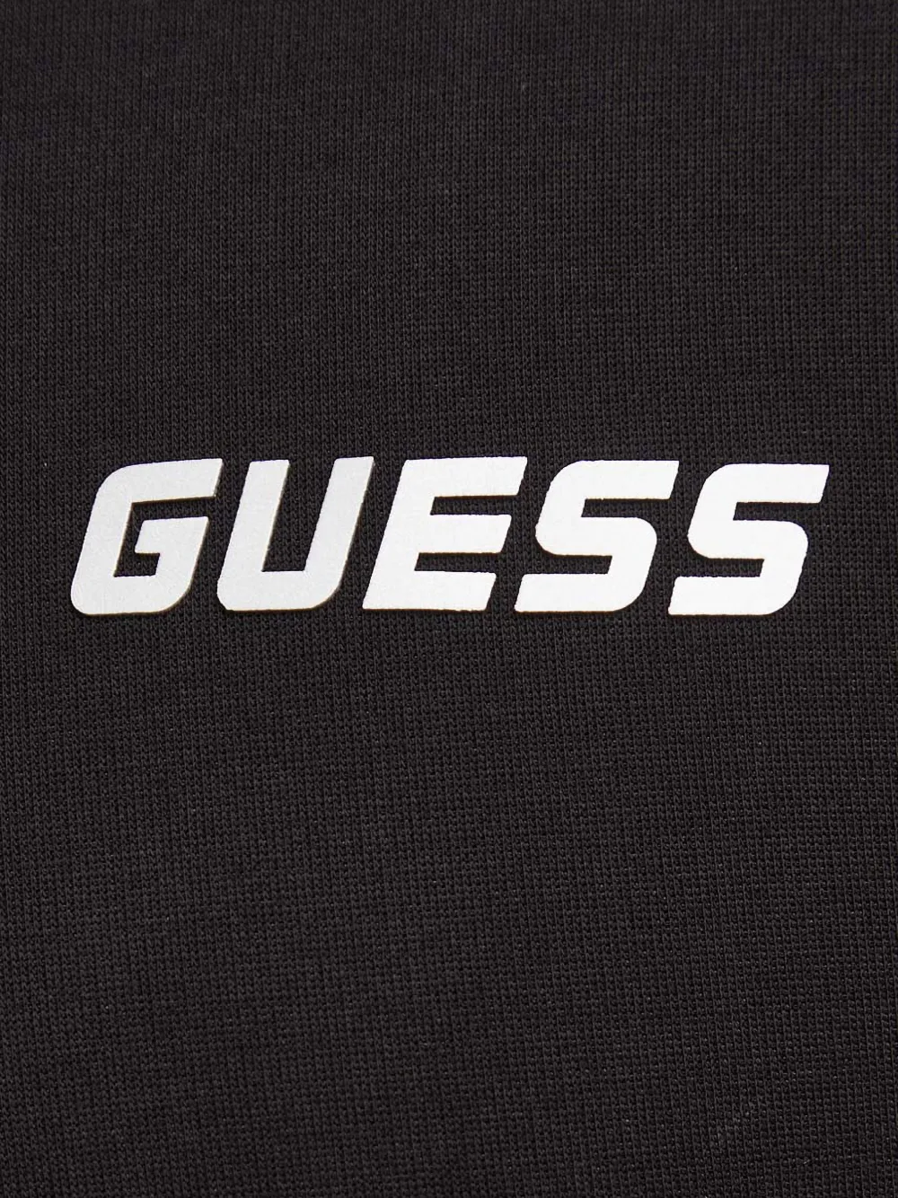 GUESS USA Hoodie met logo-print en band-detail Zwart