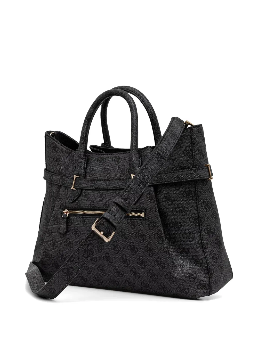 GUESS USA Shopper met monogram-print Zwart