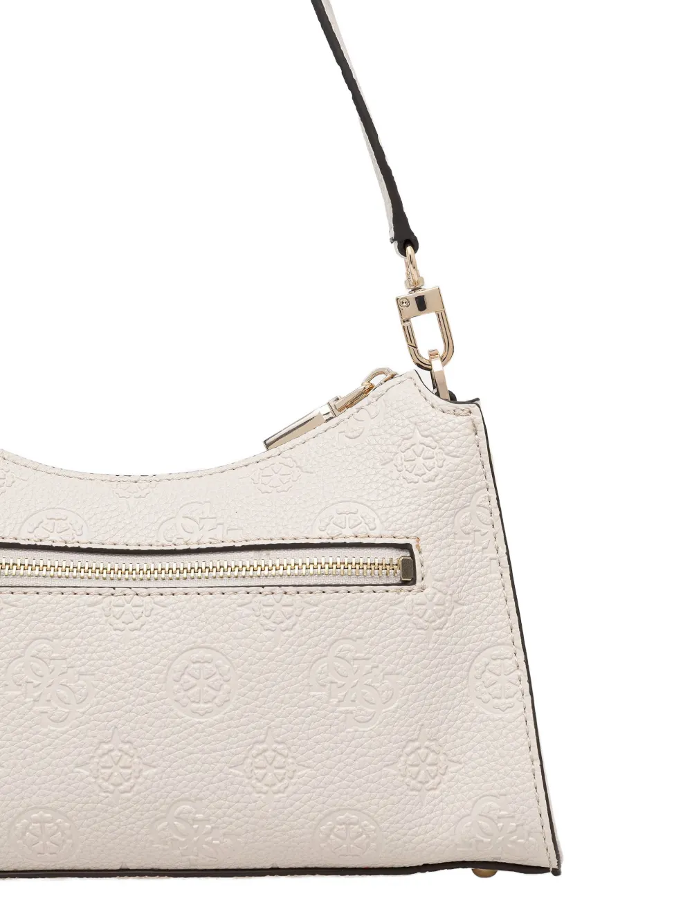 GUESS USA Cresidia 4G schoudertas met reliëf Beige