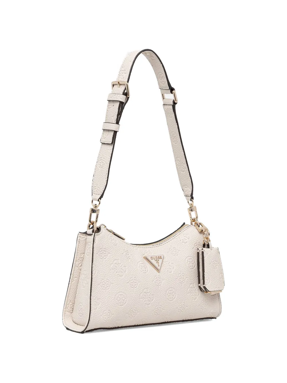 GUESS USA Cresidia 4G schoudertas met reliëf Beige