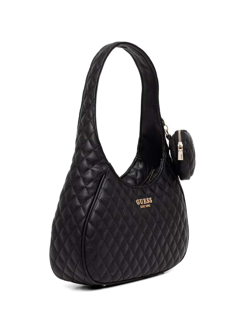 GUESS USA Gewatteerde shopper met hart Zwart