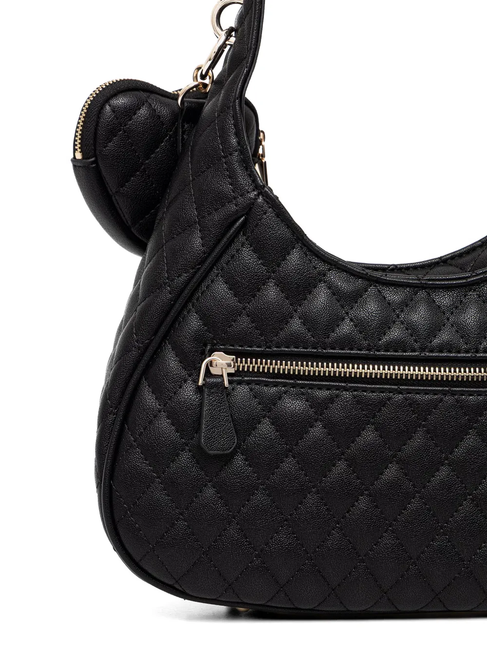 GUESS USA Gewatteerde shopper met hart Zwart