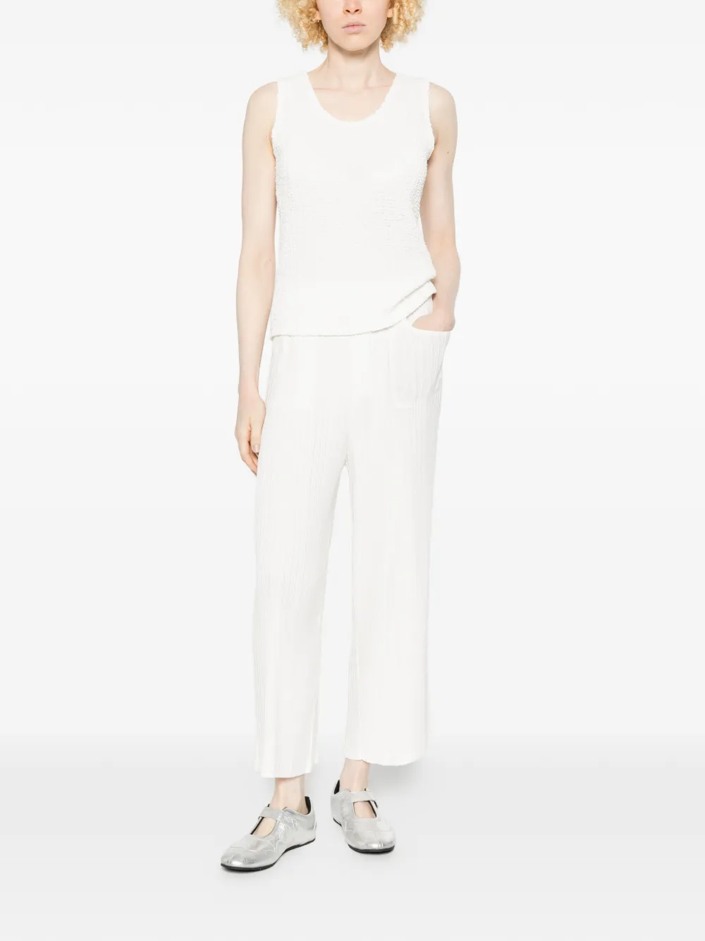  Gongdid Design Pleated Trousers - White 