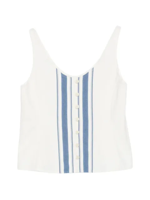 Low Classic striped button top