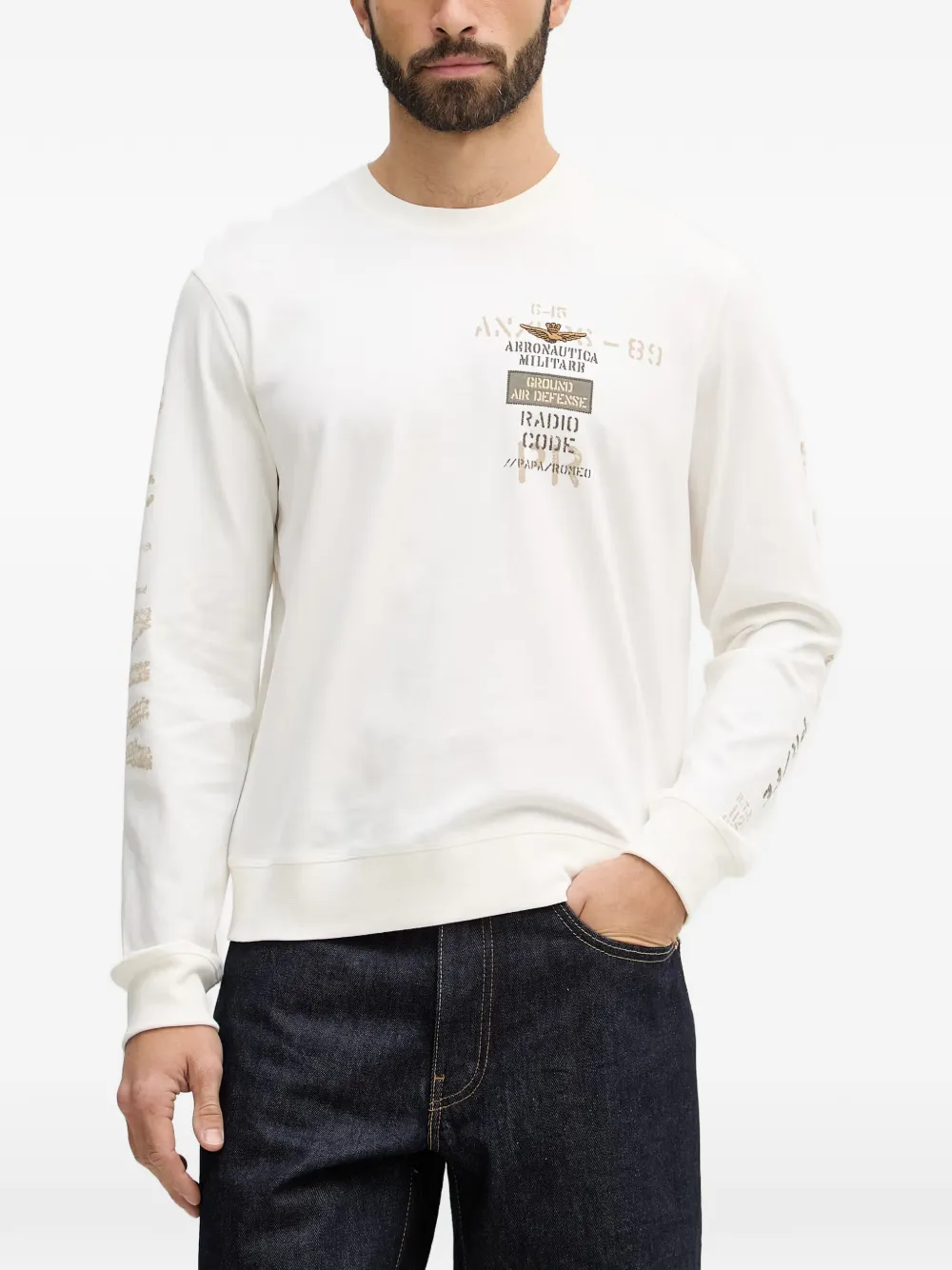 Aeronautica Militare graphic-print long-sleeve T-shirt
