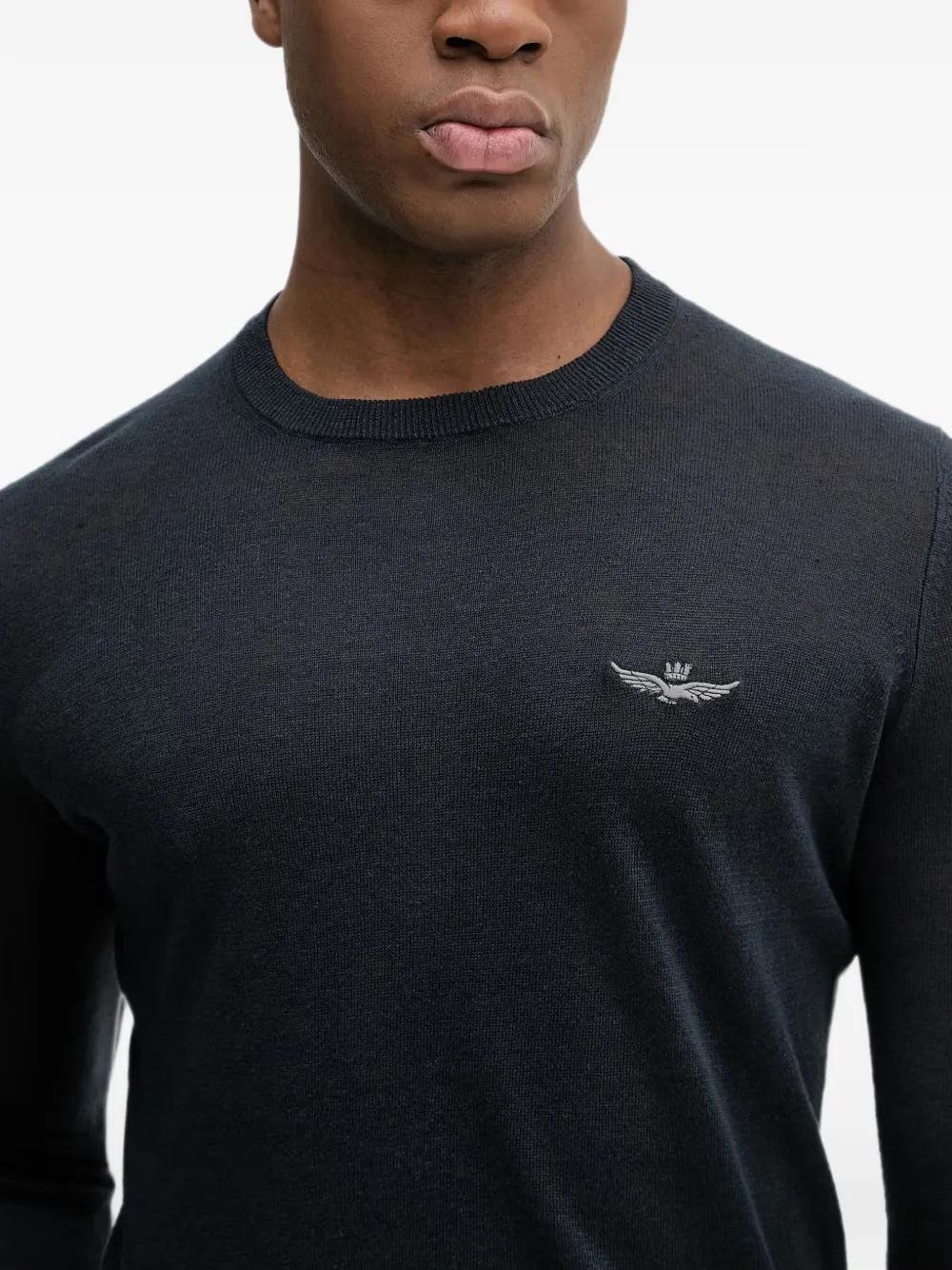 Aeronautica Militare T-shirt met geborduurd logo Blauw