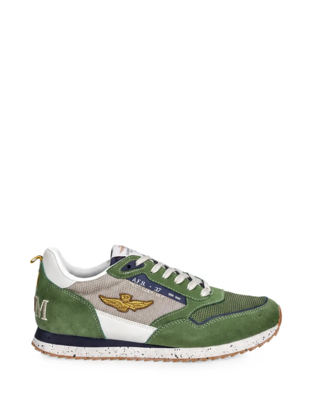 Aeronautica Militare Sneakers con logo ricamato - Verde