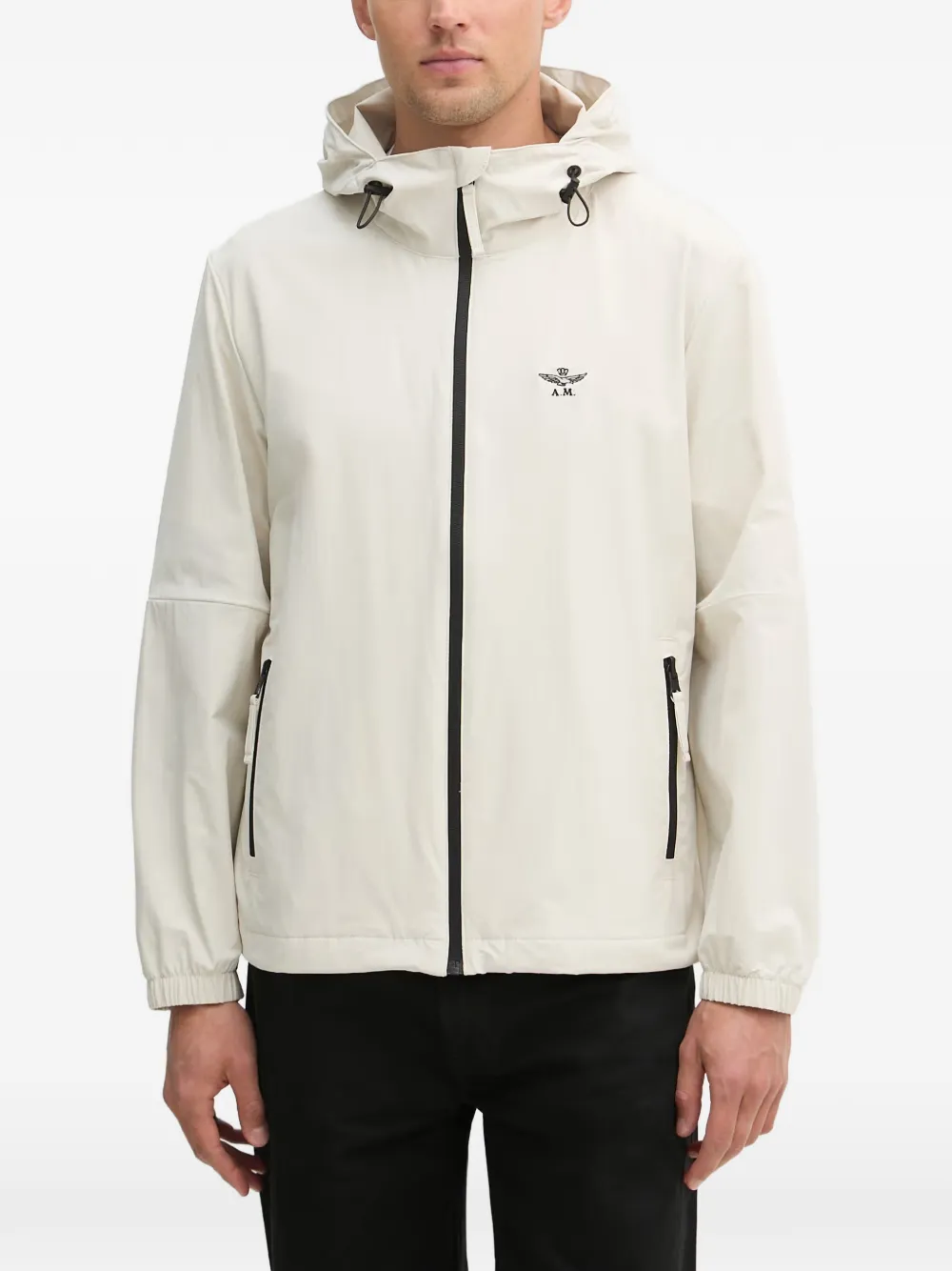 Aeronautica Militare Jack met geborduurd logo Beige