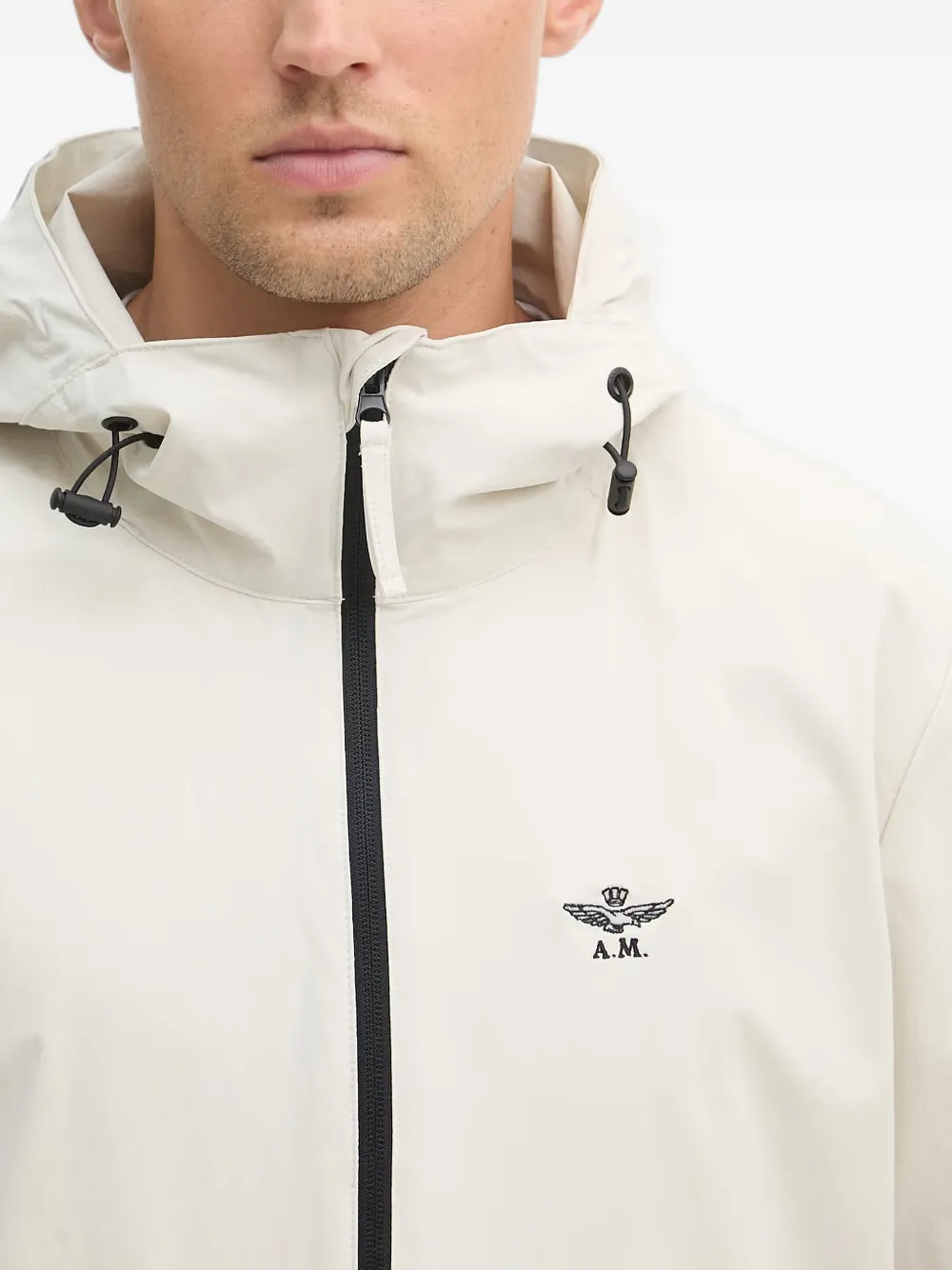 Aeronautica Militare Jack met geborduurd logo Beige
