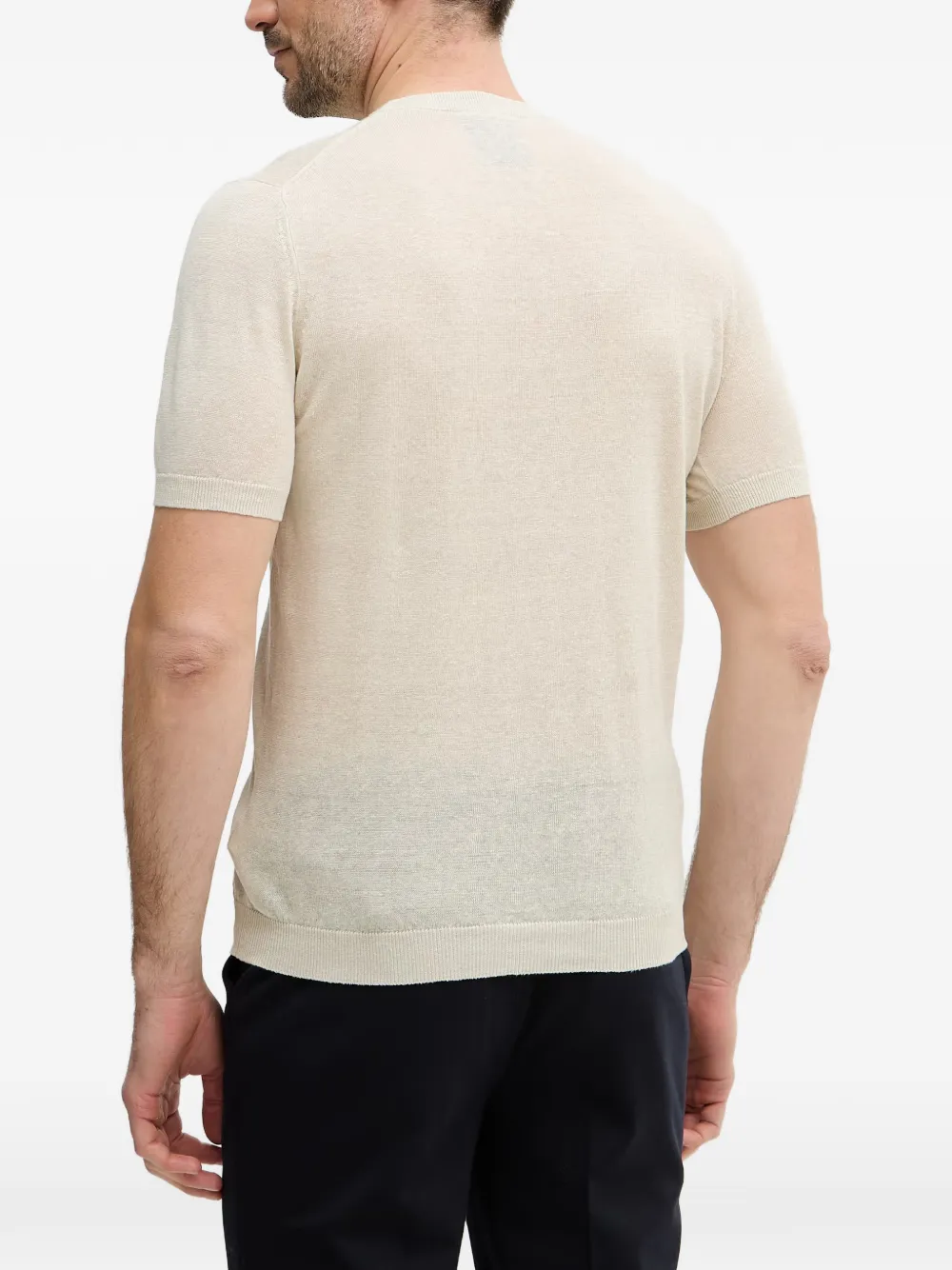 Aeronautica Militare logo-detail t-shirt Beige
