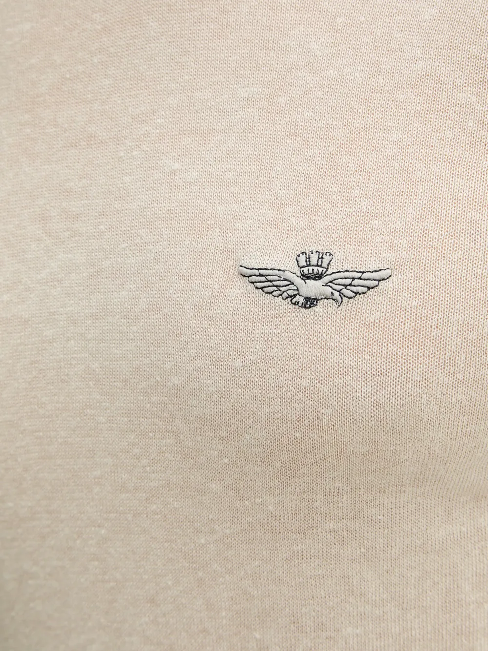 Aeronautica Militare logo-detail t-shirt Beige