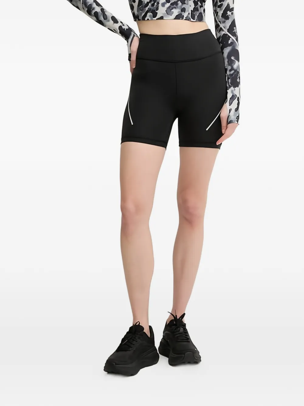 adidas by Stella McCartney logo graphic shorts - Schwarz
