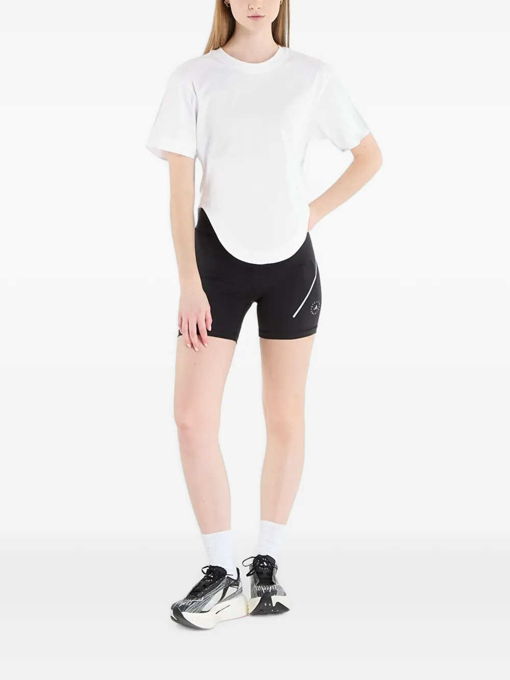 adidas by Stella McCartney Trainingsshorts met logo Zwart