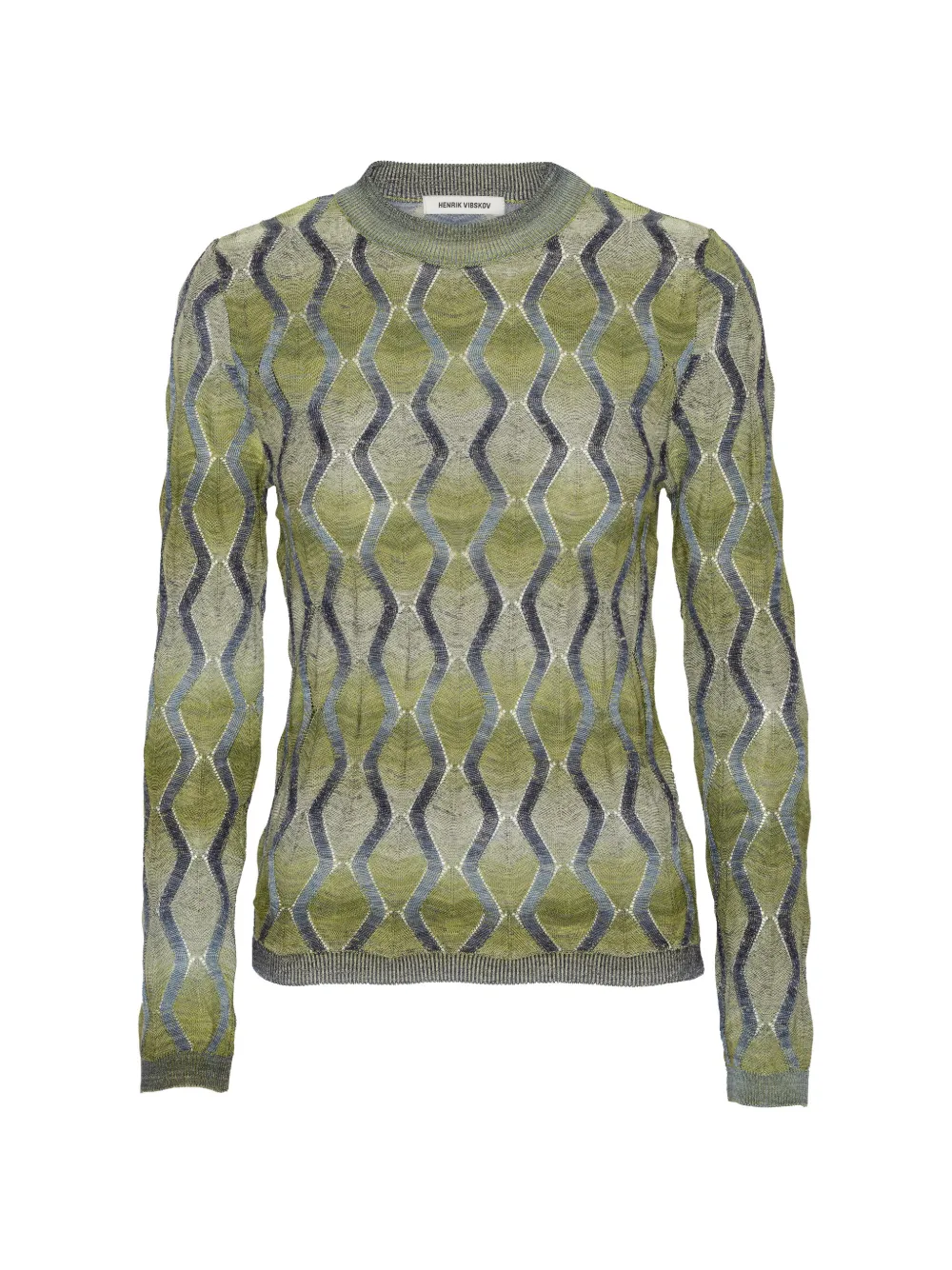 Henrik Vibskov Resonance geometric-pattern T-shirt - Verde