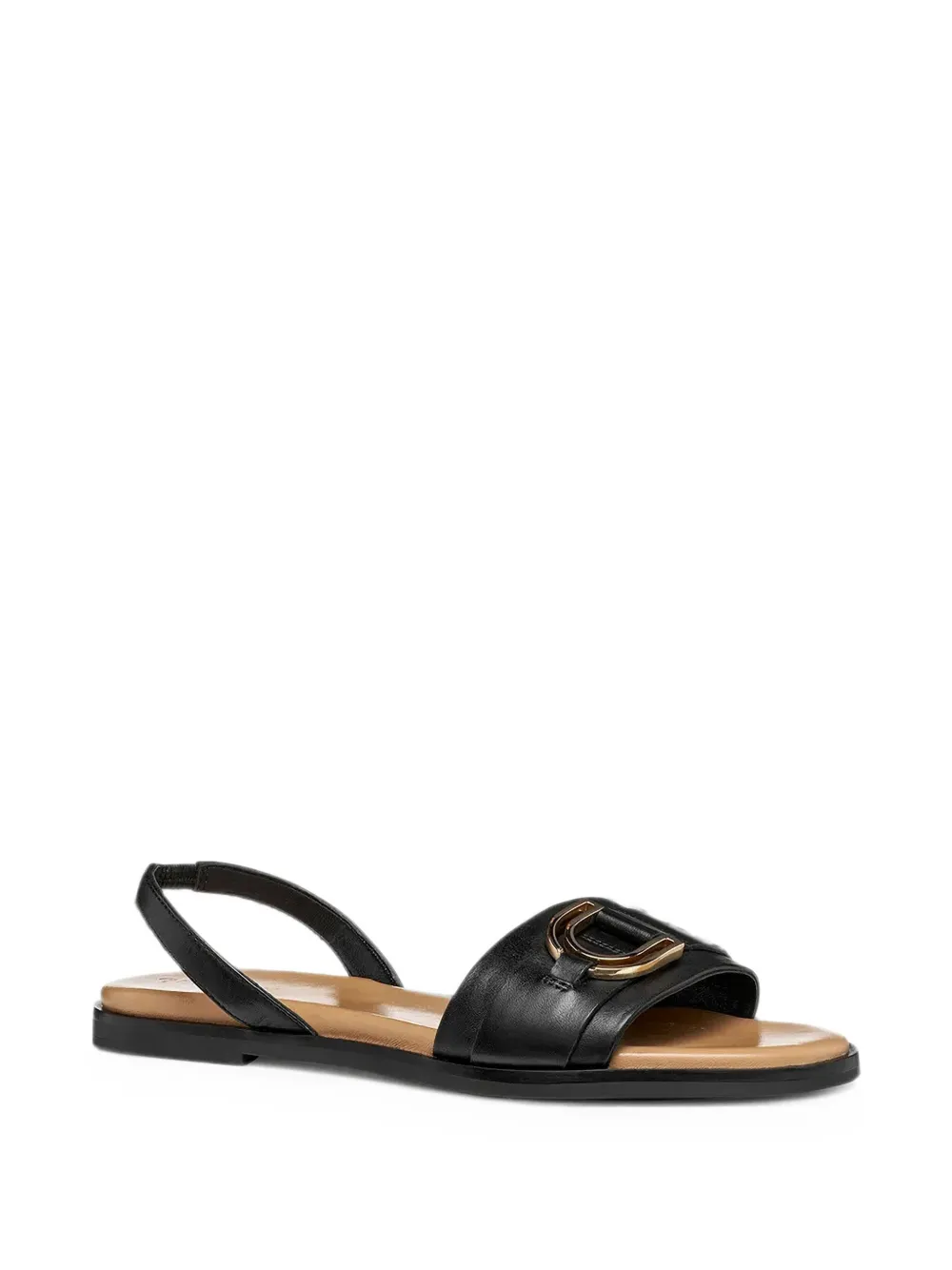 Geox Naileen slingback sandalen met gespdetail Zwart