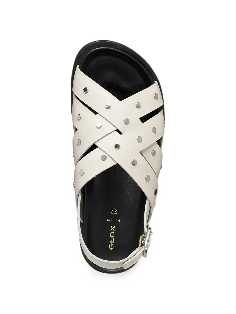 Geox Adelash sandalen met gekruiste bandjes en studs Beige