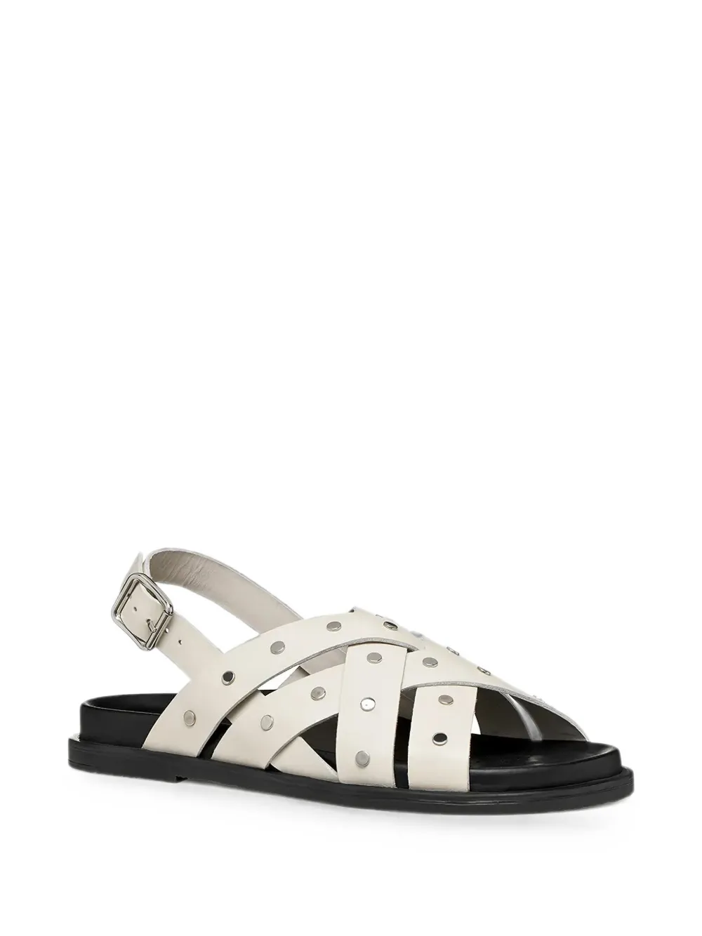 Geox Adelash sandalen met gekruiste bandjes en studs Beige