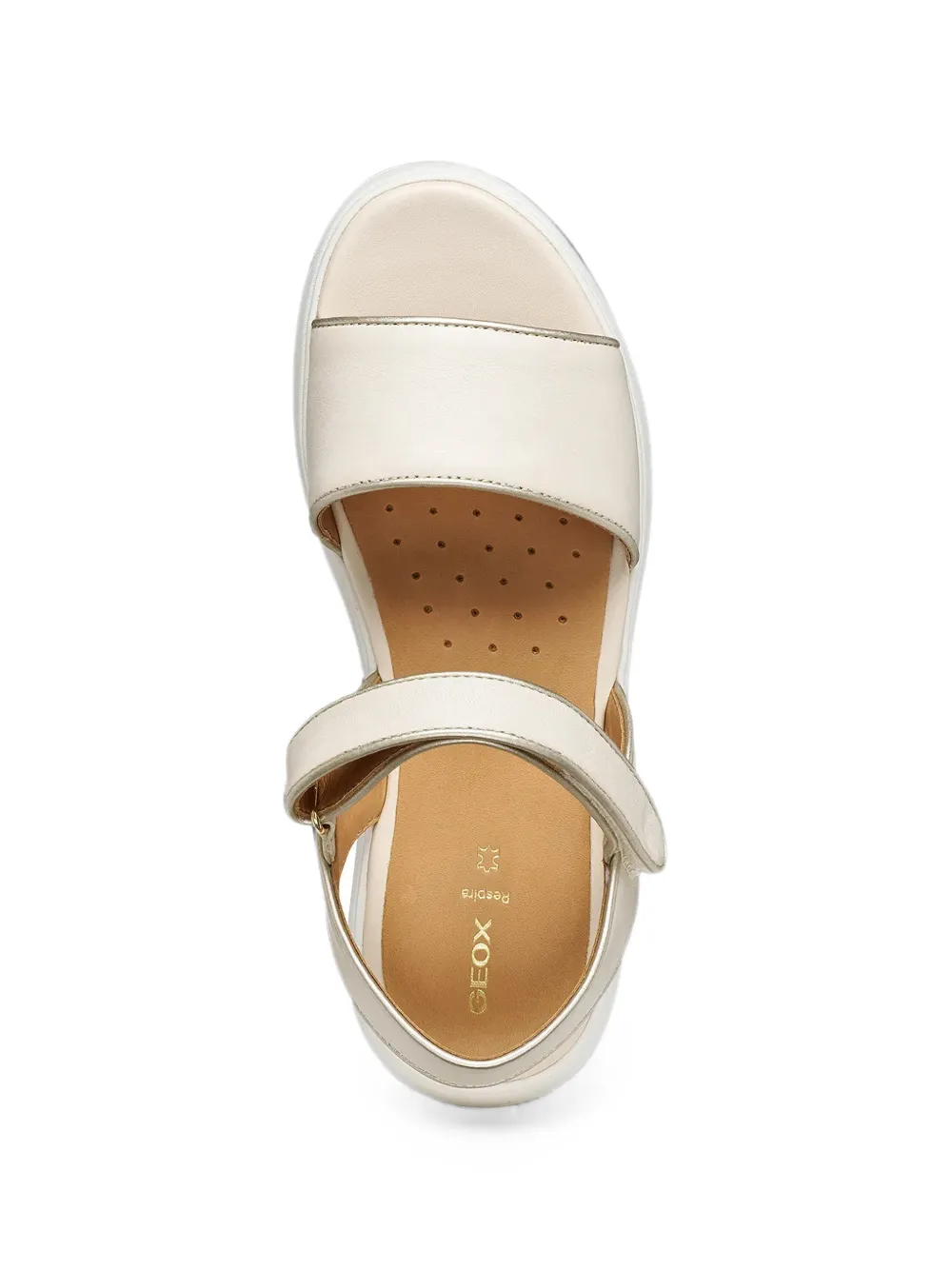 Geox Nebula 2.0 C S leren sandalen met klittenband Beige