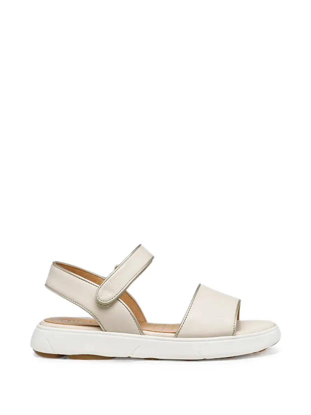 Geox Nebula 2.0 C S touch-strap leather sandals - Toni neutri