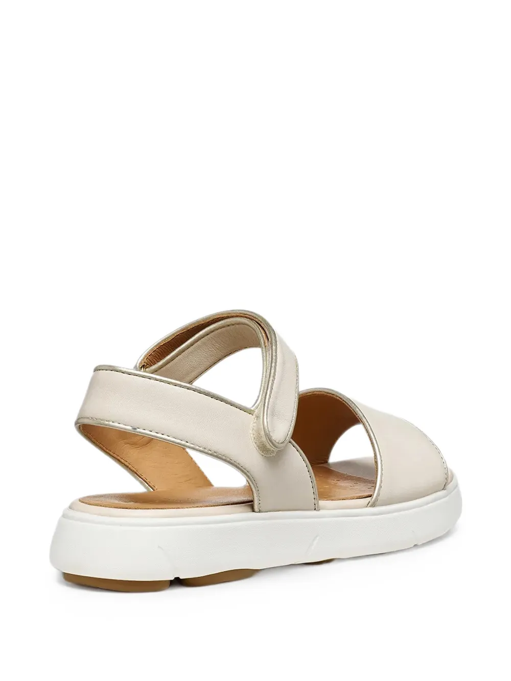 Geox Nebula 2.0 C S leren sandalen met klittenband Beige