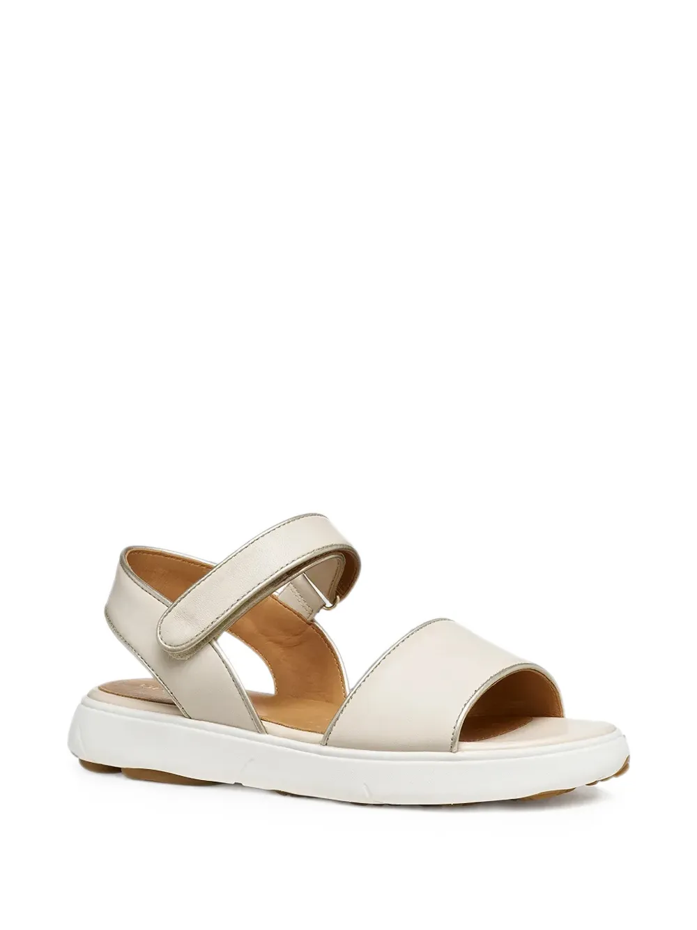 Geox Nebula 2.0 C S leren sandalen met klittenband Beige