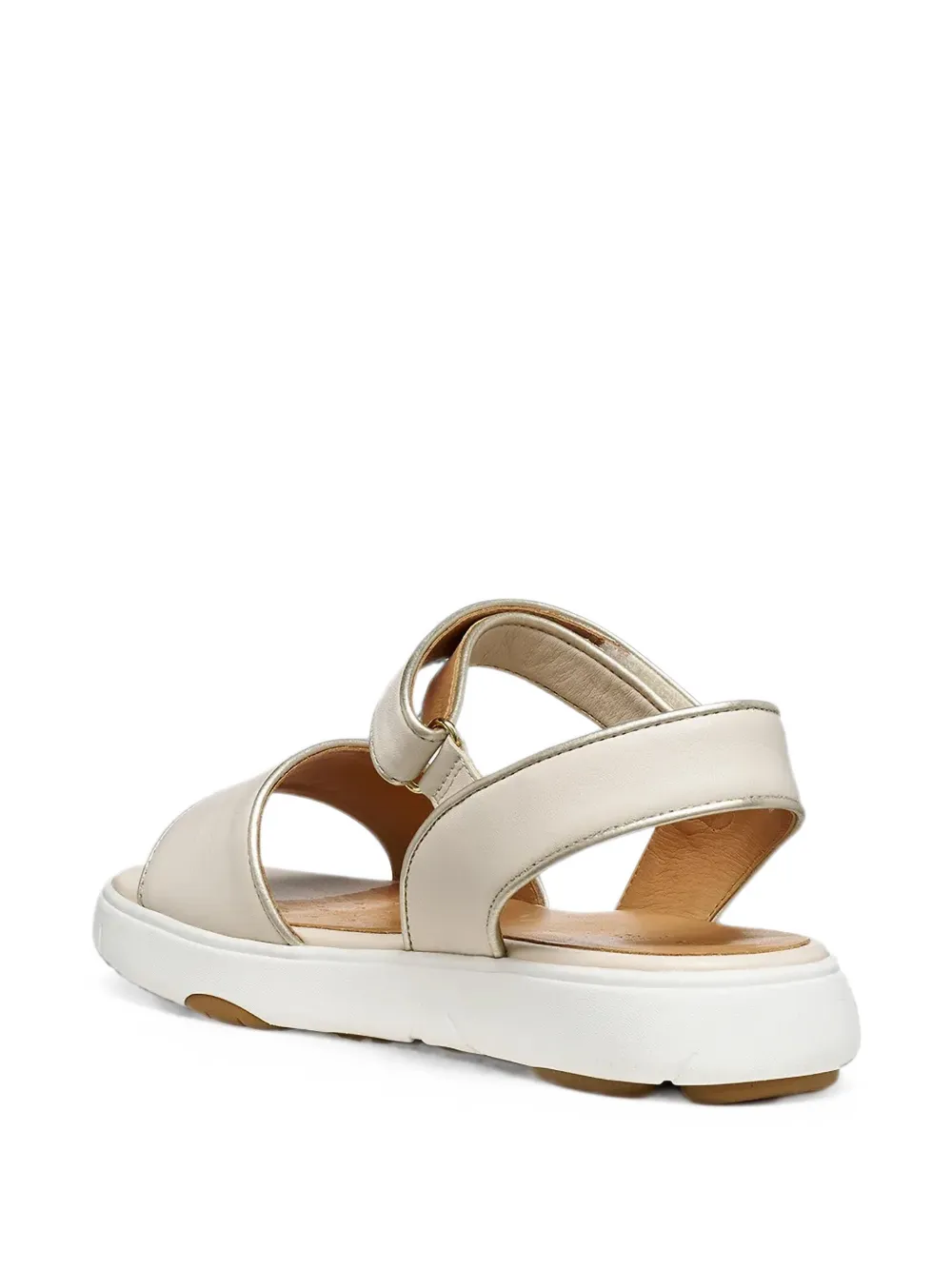 Geox Nebula 2.0 C S leren sandalen met klittenband Beige