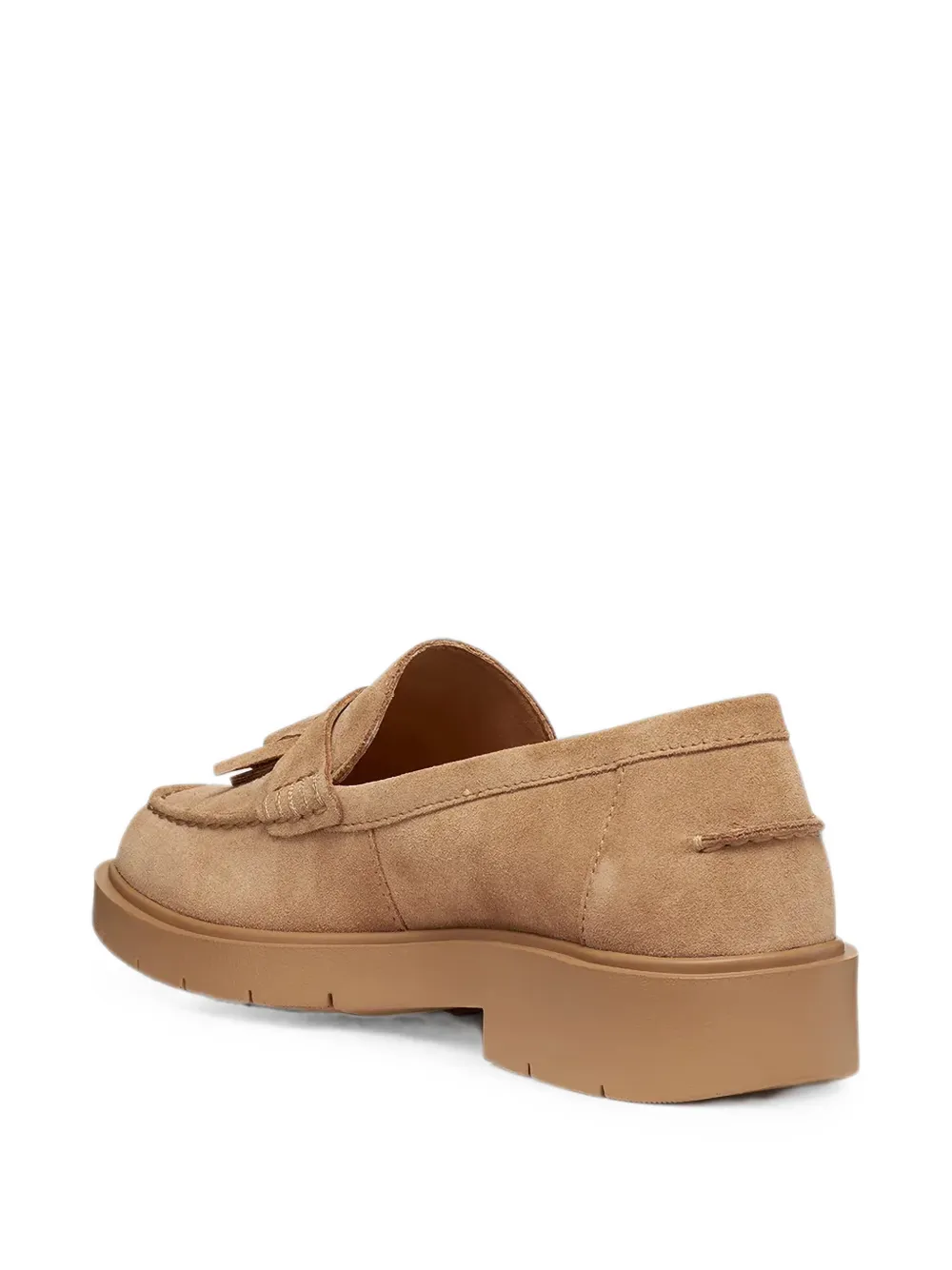 Geox Spherica EC1 suède loafers met kwastje Beige