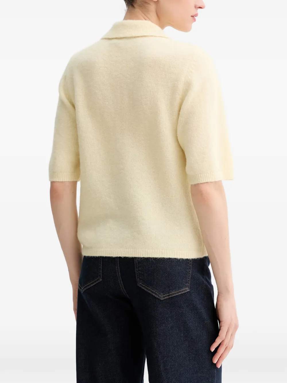 Gestuz GZalpha buttoned polo top Geel