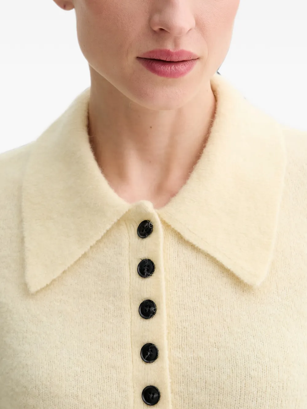 Gestuz GZalpha buttoned polo top Geel