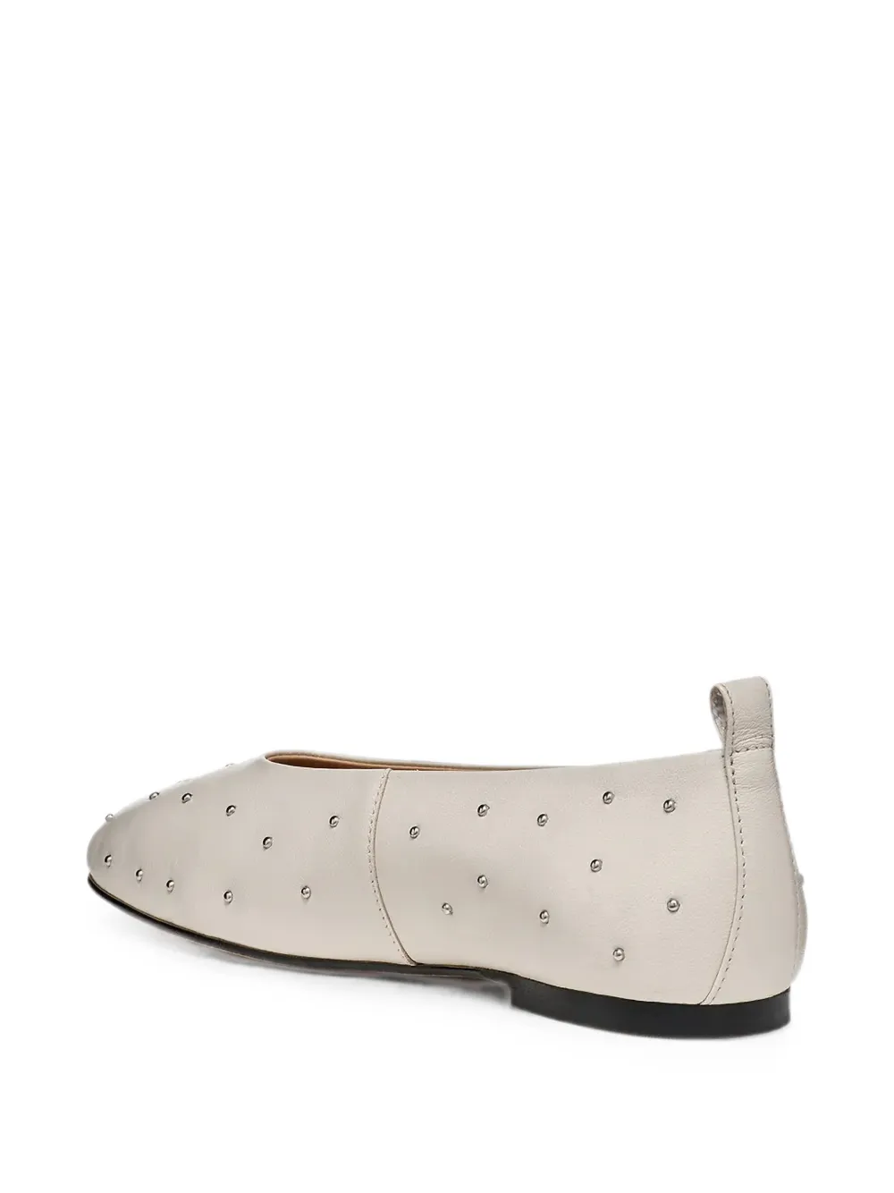 Geox Marsilea stud-embellished leather ballet flats Beige