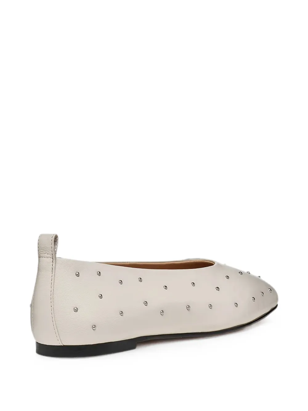 Geox Marsilea stud-embellished leather ballet flats Beige